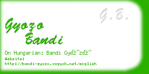 gyozo bandi business card